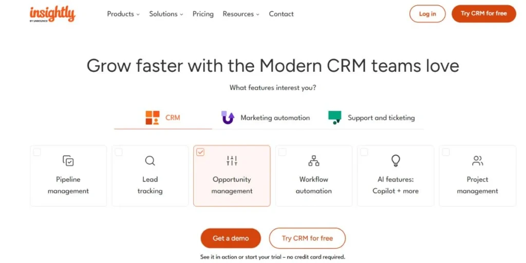 Insightly - Salesforce Alternatives for Small Business